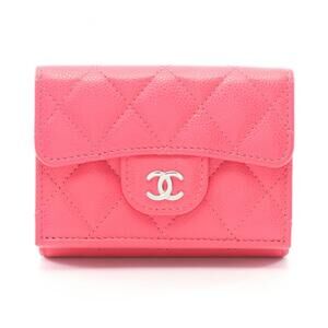 CHANEL Pink Leather Wallet
